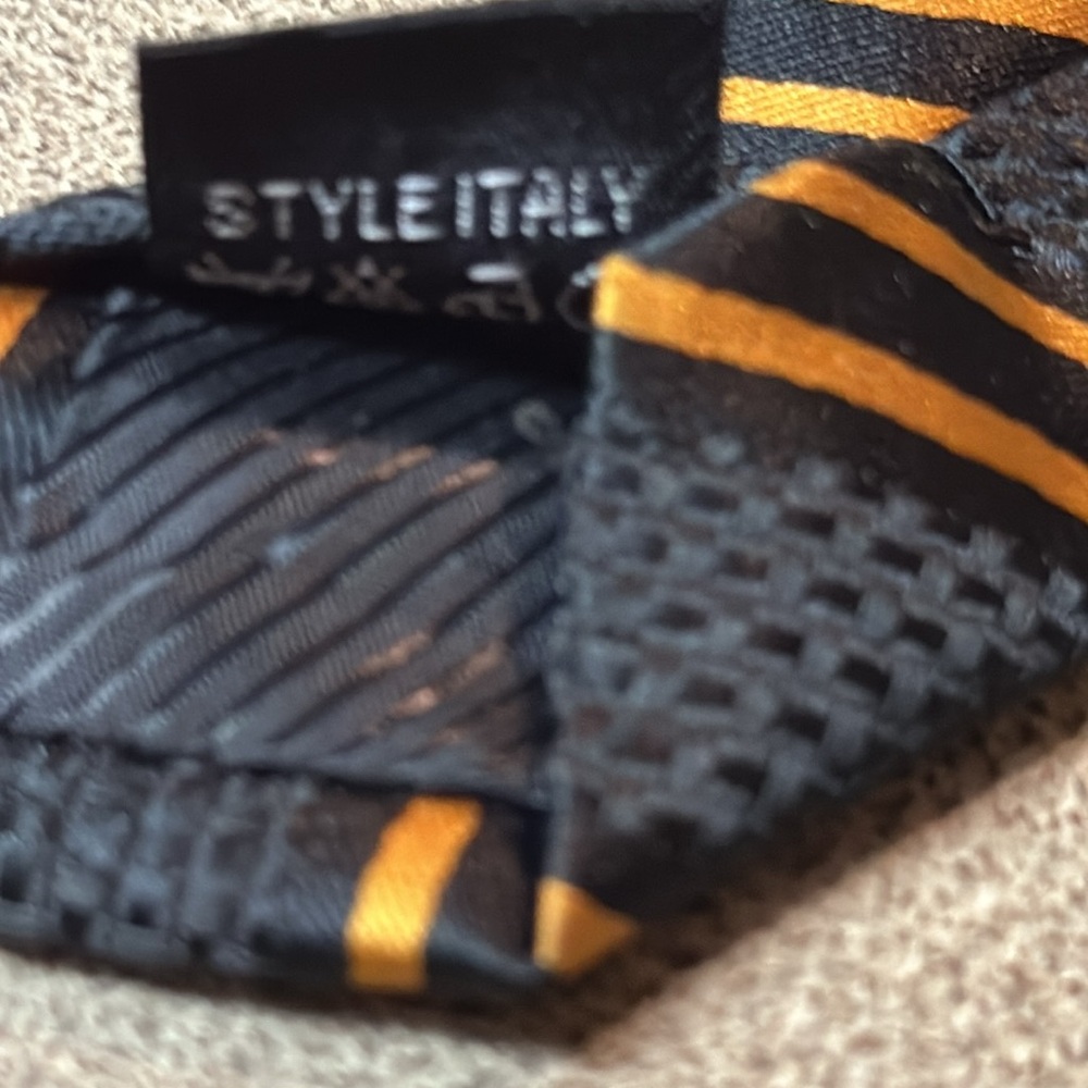 Tie, Matching Pocket Scarf, And Cuff Links - image 5